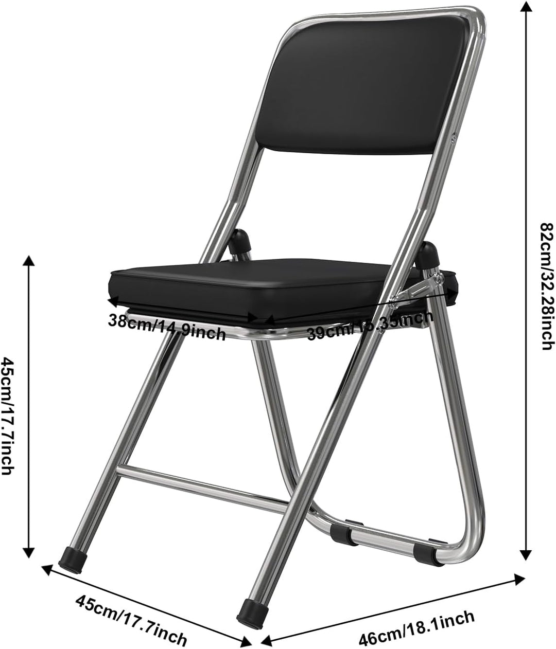 Lvhecforhm 2er Set Klappstuhl mit Rückenlehne, Esszimmerstühle, Küchenstuhl mit Stahlrahmen, Esszimm