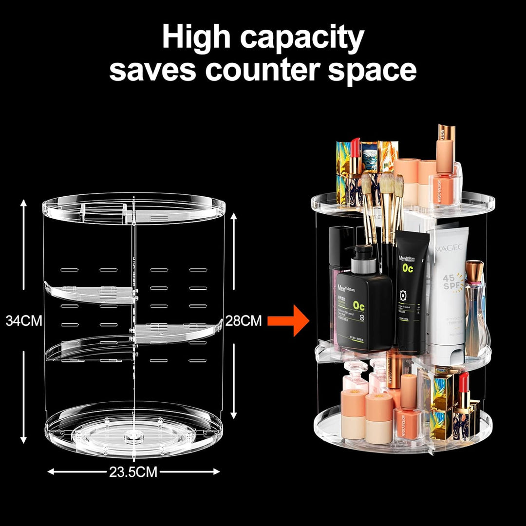 Newaner Make Up Kosmetik Organizer, 360 Drehung Lippenstift-Organizer Kosmetische Aufbewahrungsbox D
