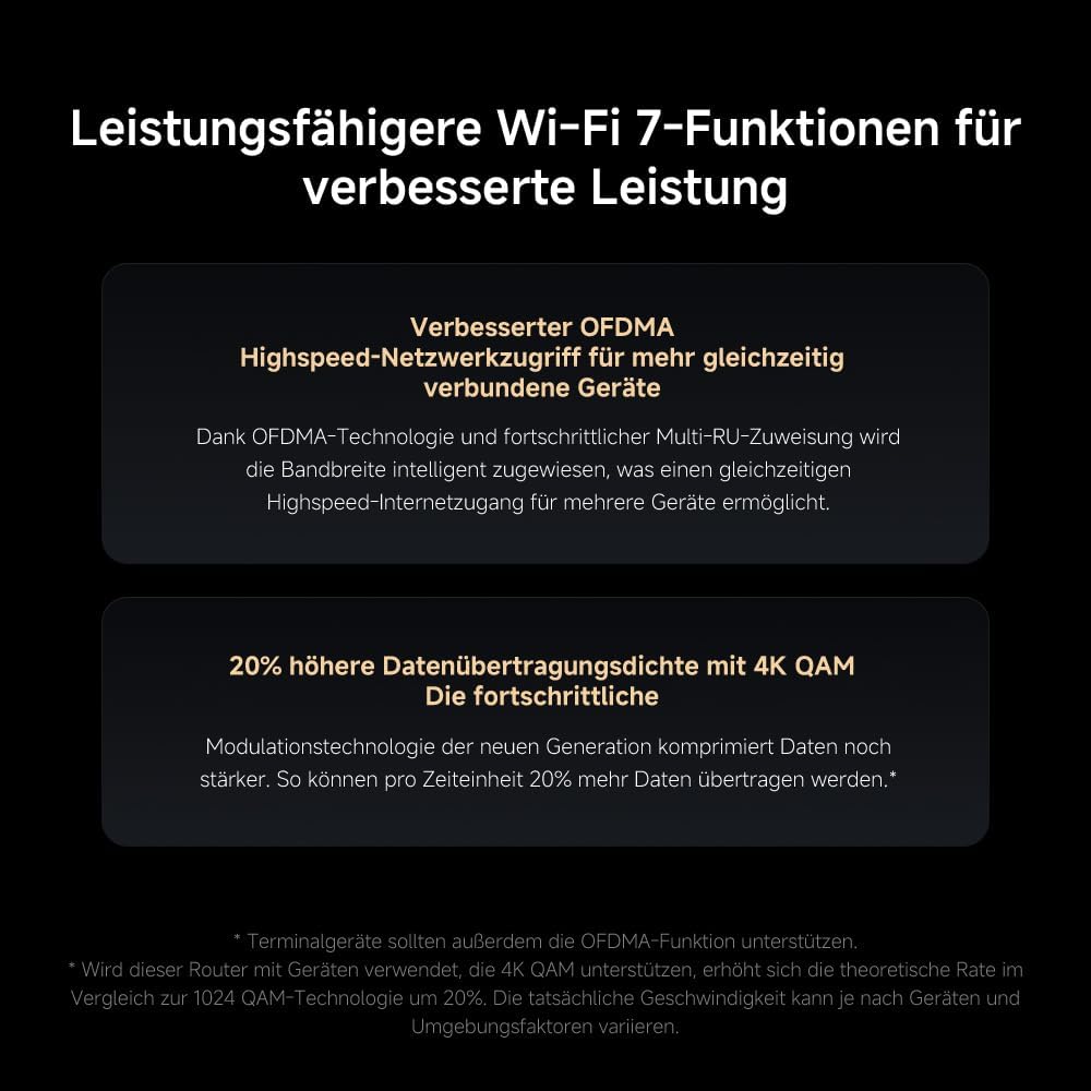 WLAN-Router WiFi7 BE3600 – 2.5G-Port, Mesh-WLAN, BLE, Multi-Geräte-Verbindung mit geringer Latenz 3