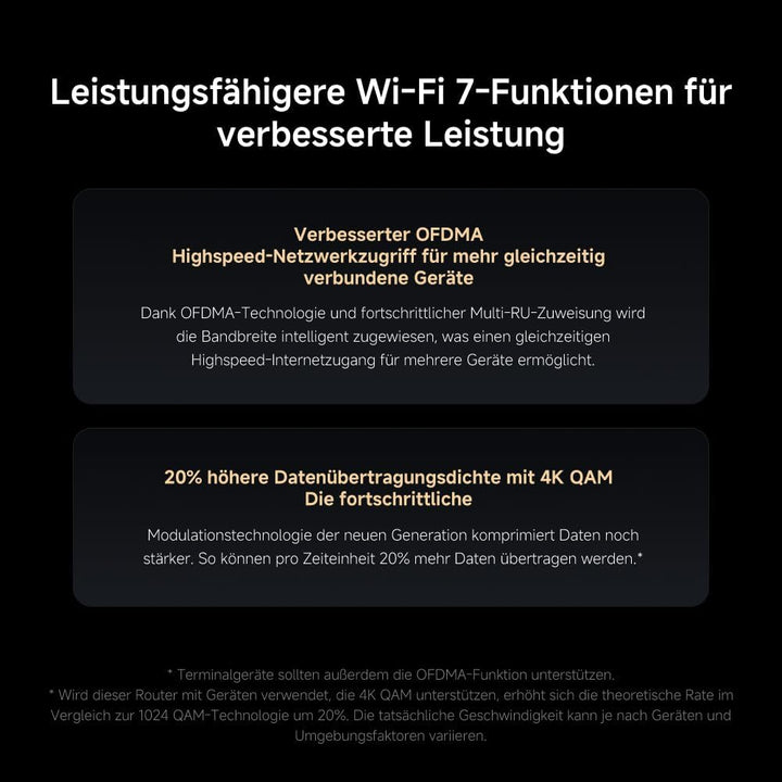 WLAN-Router WiFi7 BE3600 – 2.5G-Port, Mesh-WLAN, BLE, Multi-Geräte-Verbindung mit geringer Latenz 3