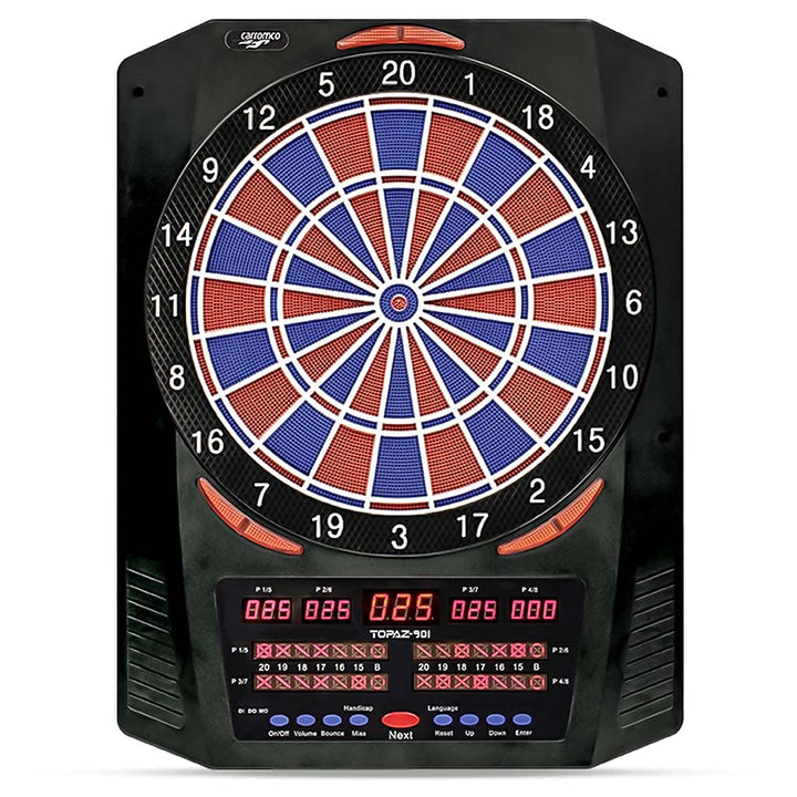 Carromco elektronisches Dartboard TOPAZ-901, schwarz, 2-Loch Abstand, Dartscheibe elektronisch, Dart