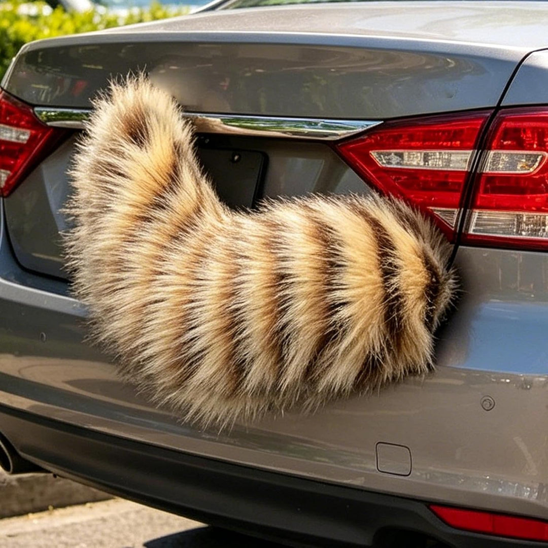 Niedliche Furry Tail Autodekoration, Pelziger Schwanz Fürs Auto, Autoanhänger Für Stossstange, Ferng