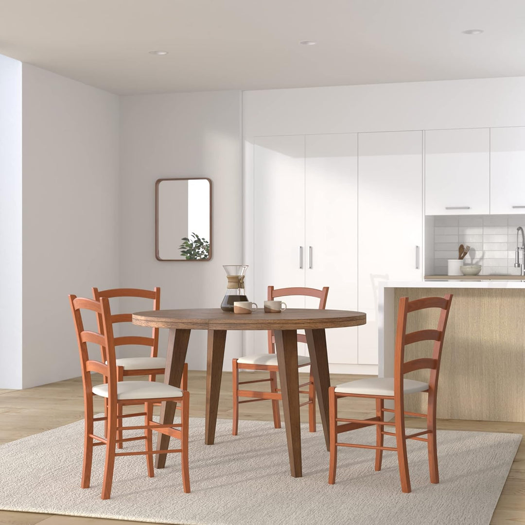 Tommychairs - 2er Set Stühle VENICE für Küche und Esszimmer, Struktur aus lackiertem Buchenholz im F