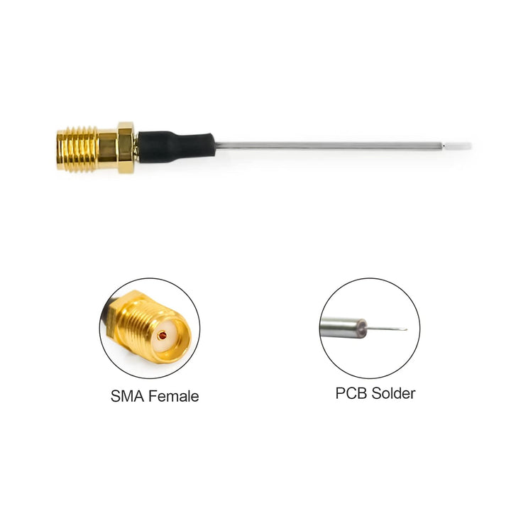 TOJOIN 2 Stück SMA Buchse auf PCB Lötkoaxialkabel 047 halbstarres Lötdraht Pigtail Kabel DC-12.5 GHz