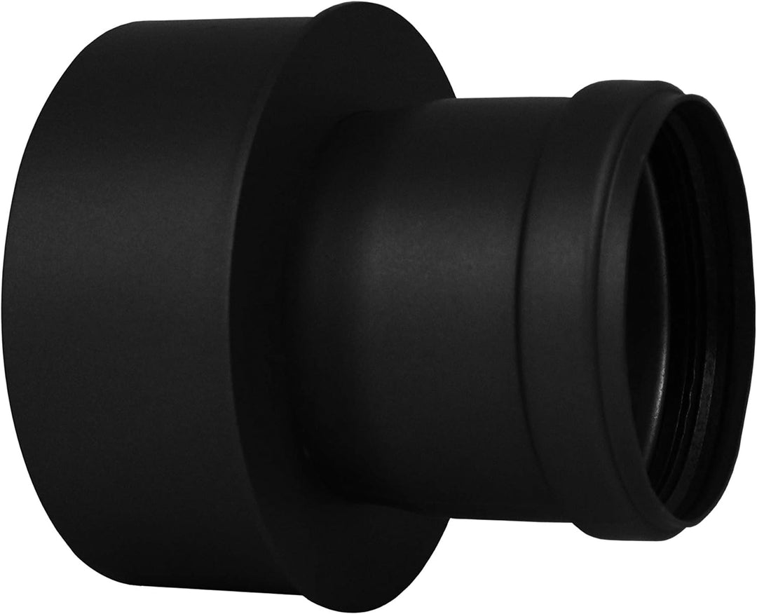 LANZZAS Pelletrohr Erweiterung von Ø 80 mm auf Ø 120 mm in schwarz Pelletrauchrohr Pelletofenrohr Pe