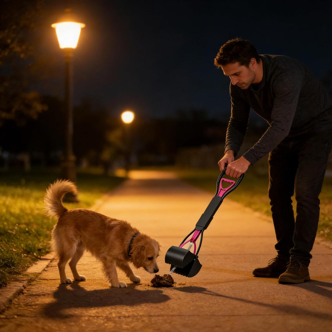 Hundekotschaufel, 60cm Faltbarer Haustier Hund Hundekotgreifer Tragbare mit langem Griff, Haustier S