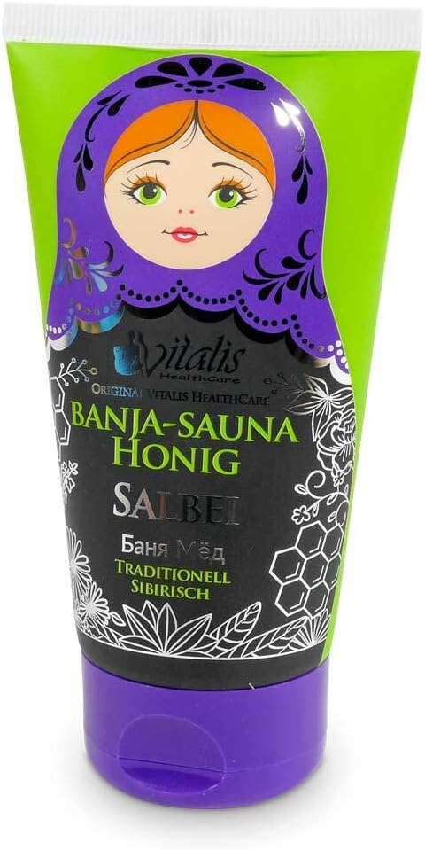 3er Set- Vitalis Banja Saunahonig-Creme 120 ml Tube/Saunahonig sibirische Fichte, Salbei und Schoko