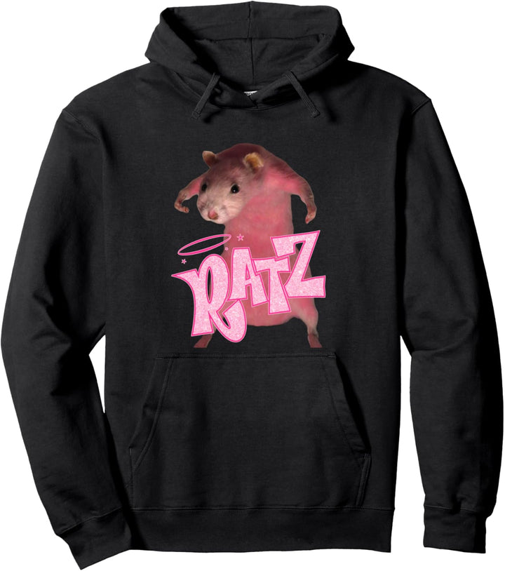 Ratz Lustiges Meme mit rosafarbener Maus Pullover Hoodie