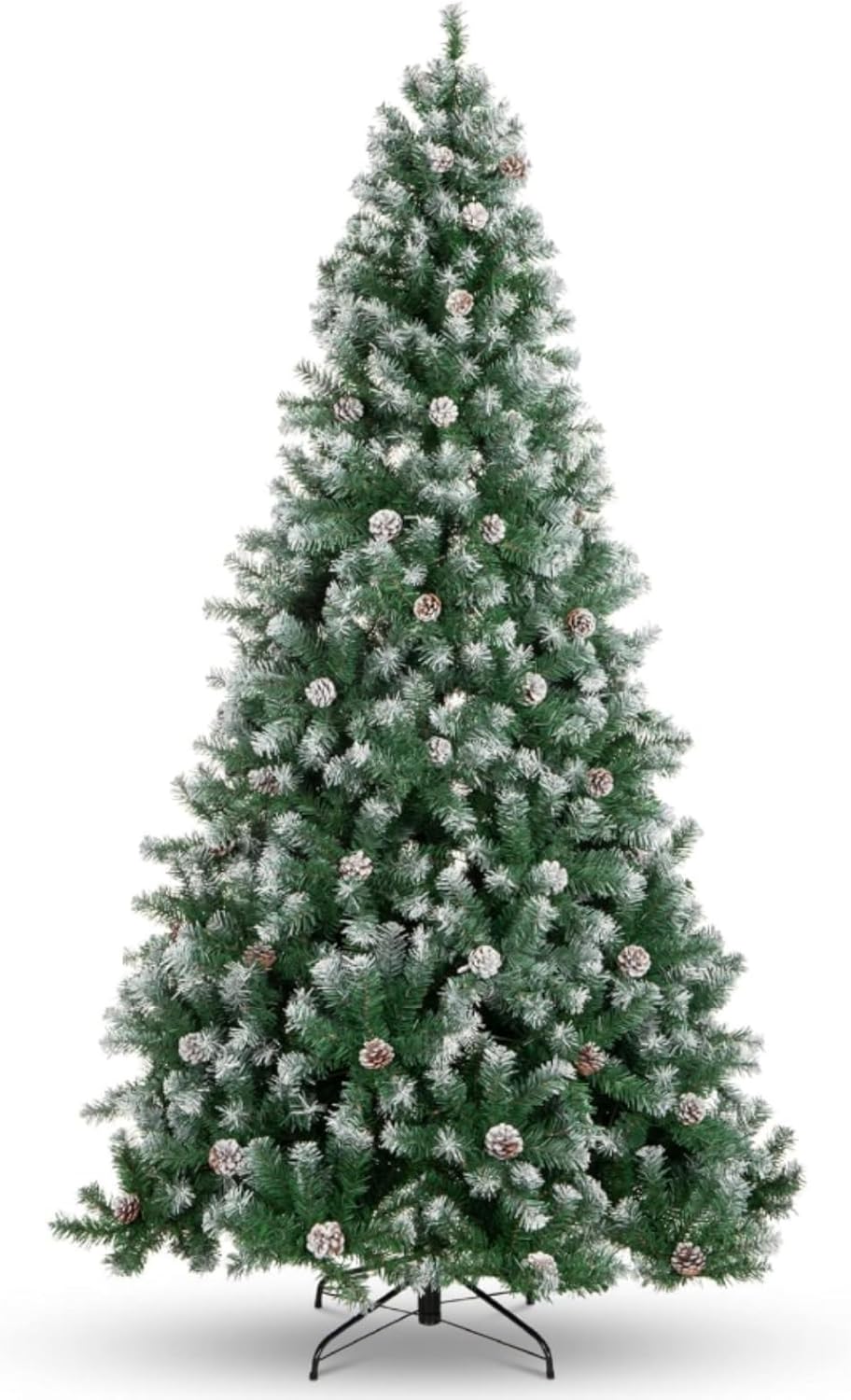 Künstlicher Weihnachtsbaum Mit Schnee-Effekt & LED-Beleuchtung 180 cm Weihnachtsbaum Mit Warmweissen