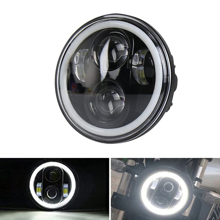 'Neue Typ 5.75 5 3/4 Zoll LED Scheinwerfer Engel Augen für Halo Motorrad (EIN Jahr Garantie) Version