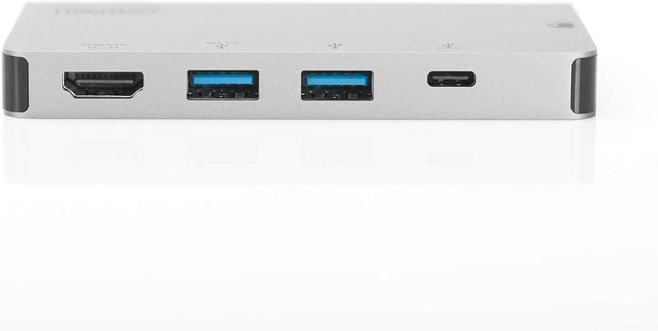 DIGITUS USB-C Travel Docking Station – 6 Ports – 1x HDMI (4K@30Hz) – 2x USB 3.0 / USB 2.0, 1x USB Ty