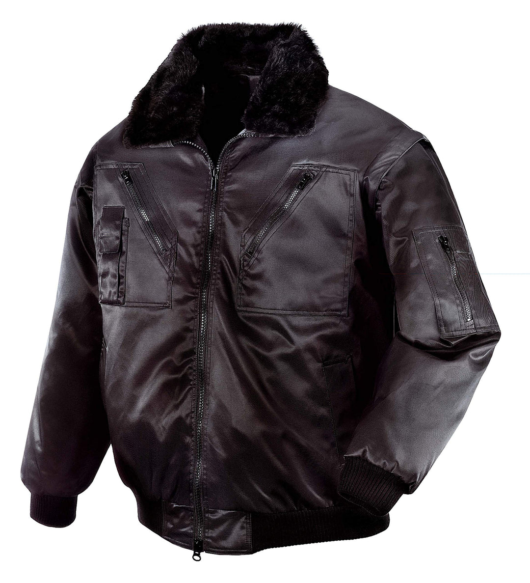 teXXor Piloten Oslo Arbeitsjacke mit abnehmbaren Ärmeln, XL, schwarz, 4176 XL Schwarz, XL Schwarz