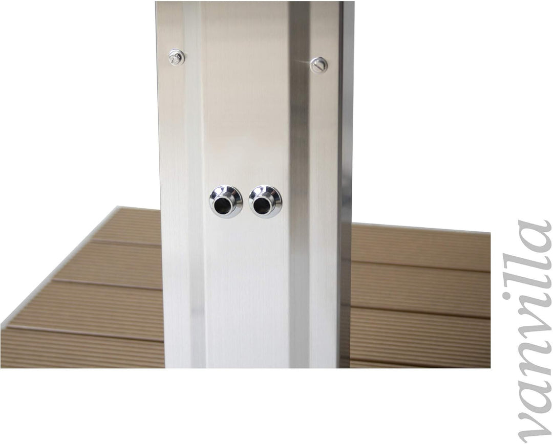 vanvilla Pooldusche PRIAMO 2.0 Edelstahl Gartendusche Dusche Aussendusche ohne Duschtasse Priamo ohn