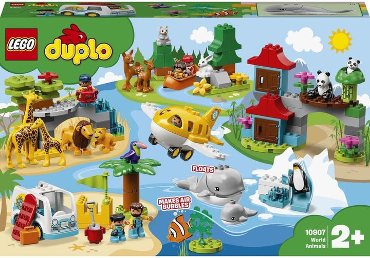 LEGO 10907 DUPLO Tiere der Welt, Tier Spielzeug für Kleinkinder im Alter von 2-5 Jahren, Lernspielze
