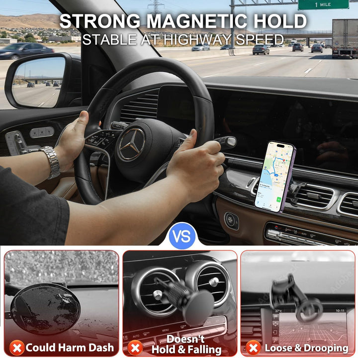 Handyhalter Für Mercedes-Benz GLE GLS 2020-2026, Starker Magnetischer Handyhalter Kompatibel Mit Mag