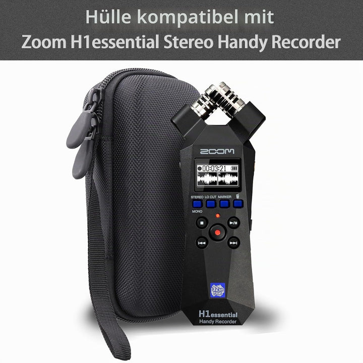 co2CREA Hart Reise Schutz Hülle Etui Tasche für Zoom H1essential 32-Bit Handy Recorder, Nur Hülle