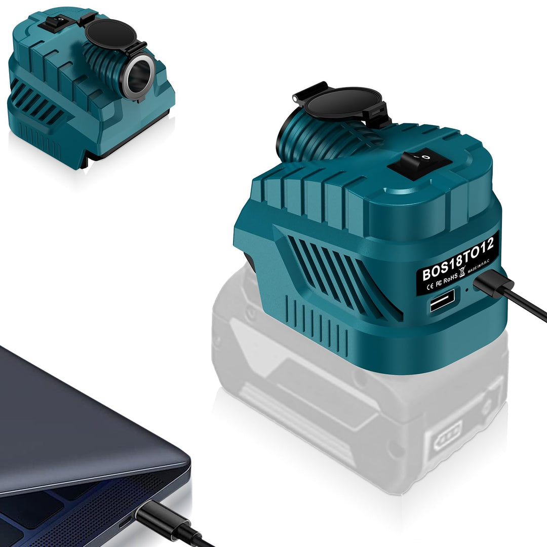 Step Down Konverter für Bosch 18V auf12V Abwärtswandler Power Wheel GBA Batterie Adapter,USB Type-C