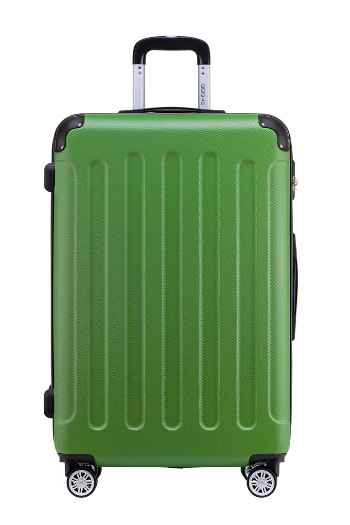 BEIBYE- Hartschalenkoffer Koffer Trolley Rollkoffer Reisekoffer Zahlenschloss 4 Zwilings-Rollen (Oli