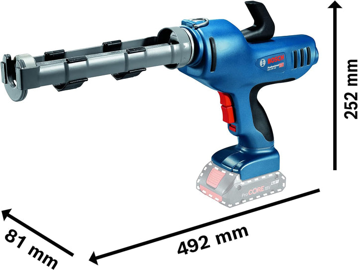 Bosch Professional System Akku Kartuschenpresse GCG 18V-310 (ohne Akkus und Ladegerät, Druckkraft 3,
