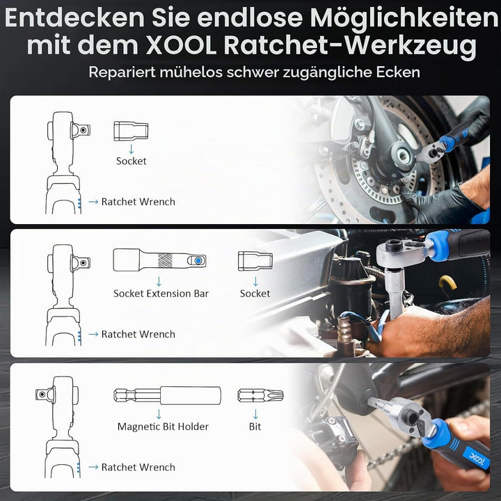 XOOL 78-in-1 Ratschen-Schraubendreher Set, Multifunktionales Präzisions-Werkzeugset mit 41 Bits, 6,3