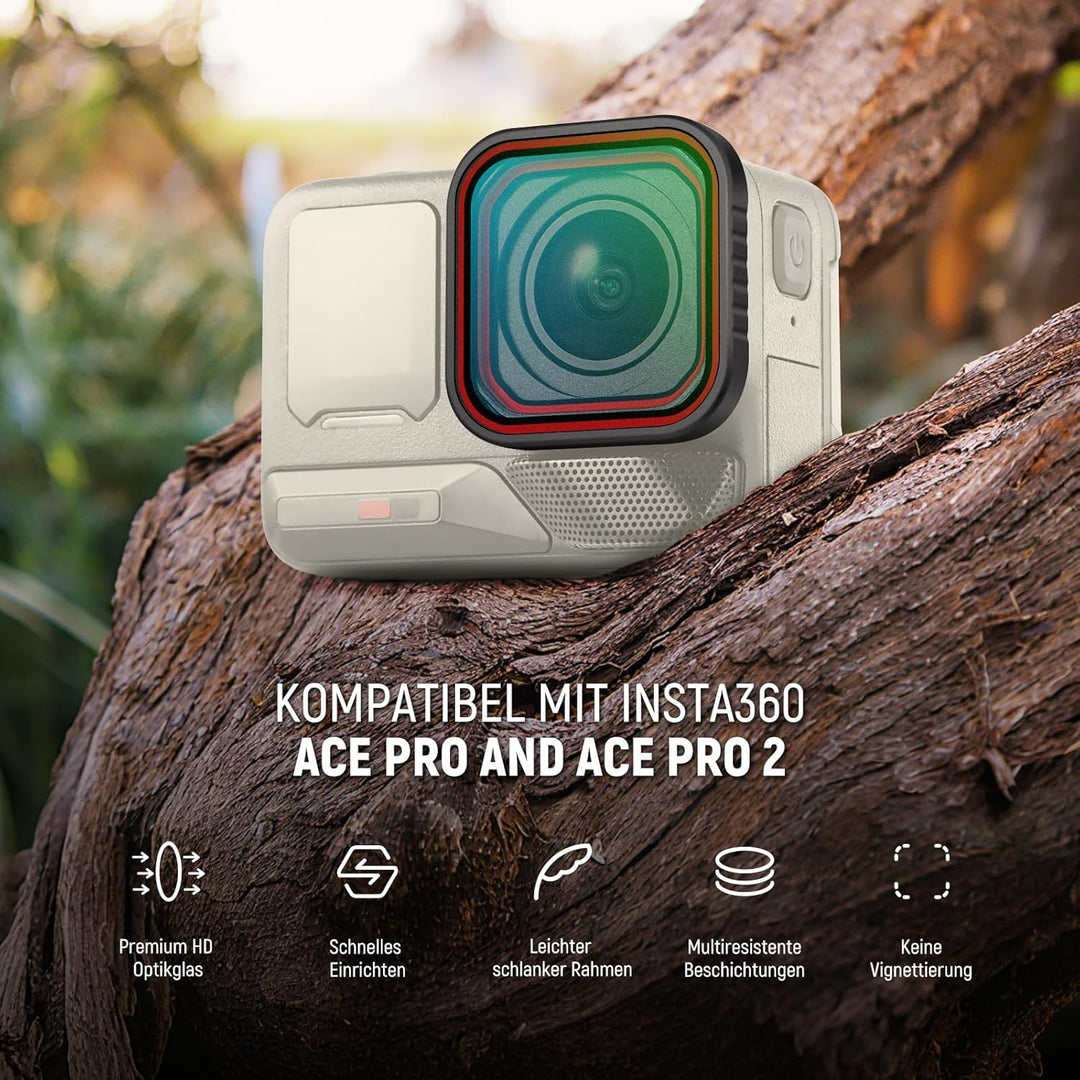 NEEWER 1/4 Black Diffusion Filter Kompatibel mit Insta360 Ace Pro Insta 360 Ace Pro 2, Zubehör Nicht