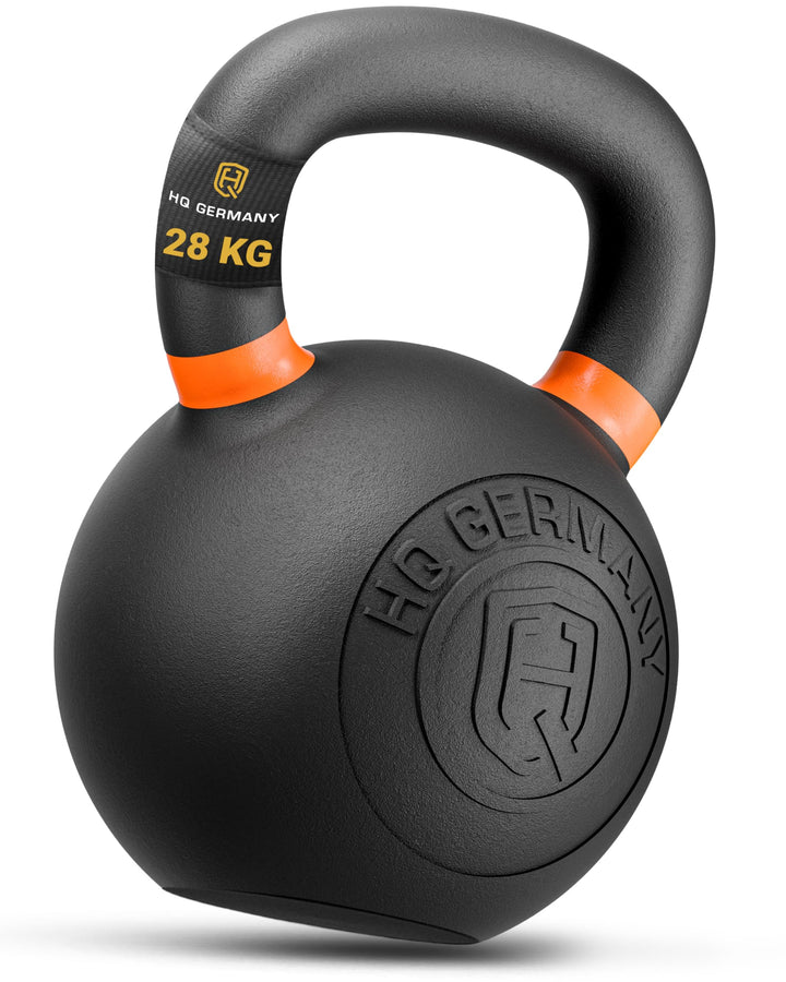 HQ Germany® Kettlebell Powdercoat [Pulverbeschichtung] - Kugelhantel 2-32kg | Vollguss ohne Schweiss