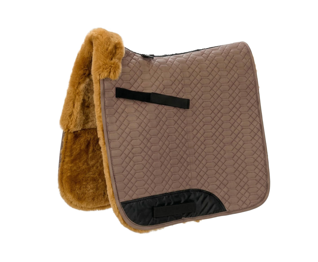 Engel Reitsport Lammfell Schabracke Fully Lined SCHABRA2-D-CAM-MED Stoff Camel Fell med. Dressur (D)