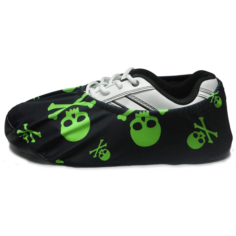 bowlingball. com Premium Bowling-Schuhschutzhüllen X-Large (Mens Size 10-15) Lime Green Skulls, X-La