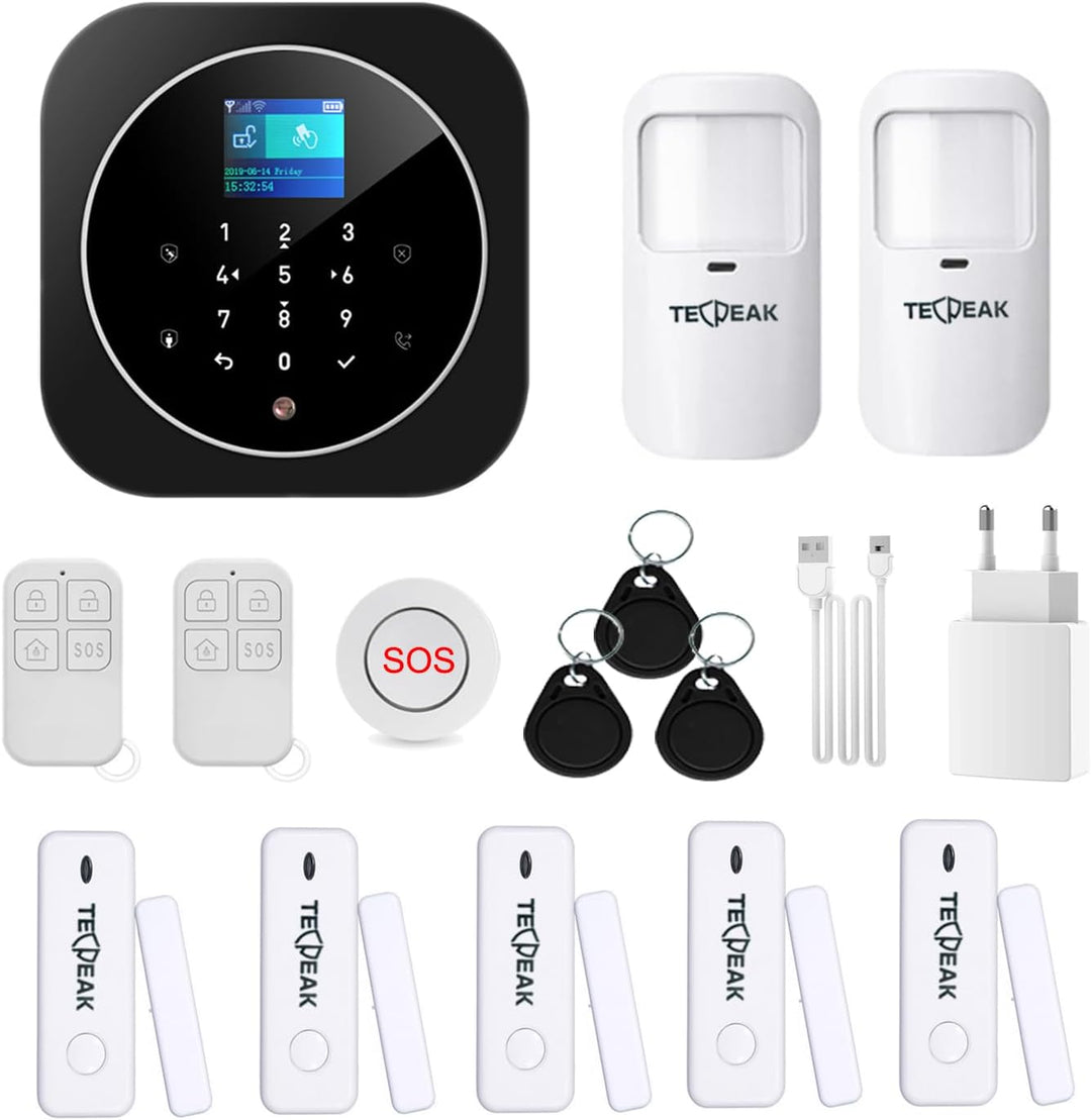 TecPeak WiFi/GSM Alarmanlage mit Sirene Sicherheit bietet eine hochwirksame Möglichkeit, Ihr Haus un