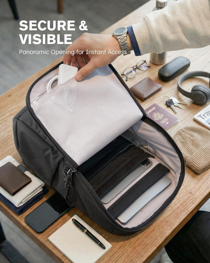 Tolaccea Reiserucksack Handgepäck Flugzeug 30L - Business Rucksack mit 15,6 Zoll Laptopfach, Arbeits