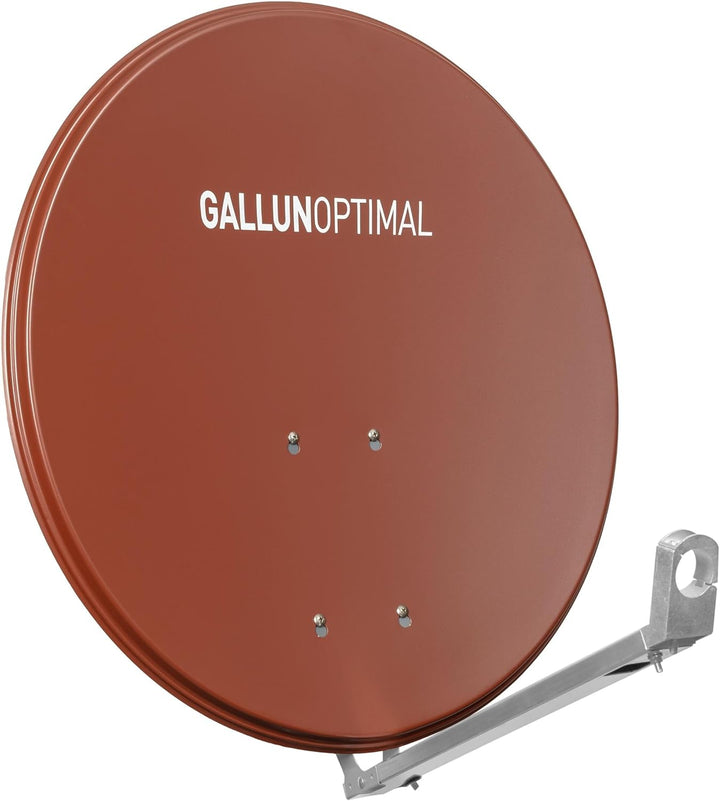 GALLUN 80cm De-Luxe ALU Parabolantenne rot Alu Deluxe Ziegelrot, Alu Deluxe Ziegelrot