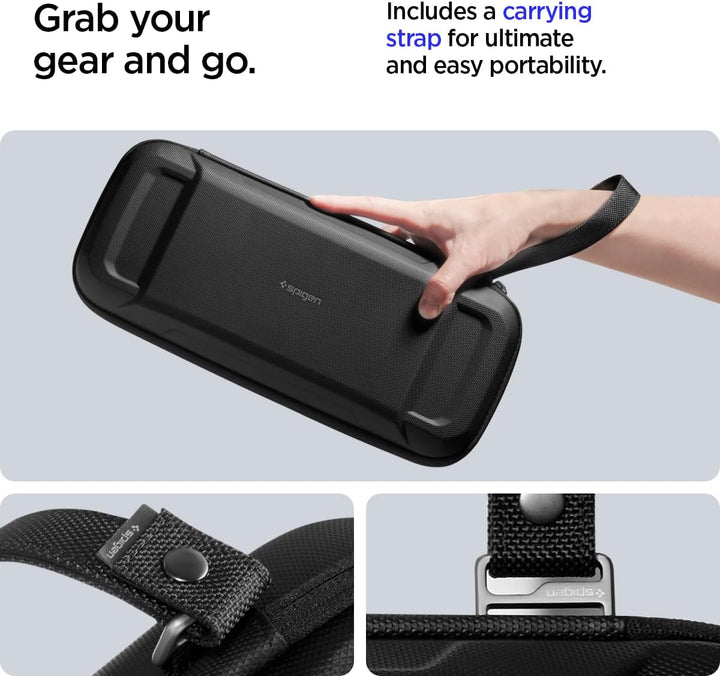Spigen Rugged Armor Pro Hülle Kompatibel mit PlayStation Portal Remote Player Tasche - Schwarz