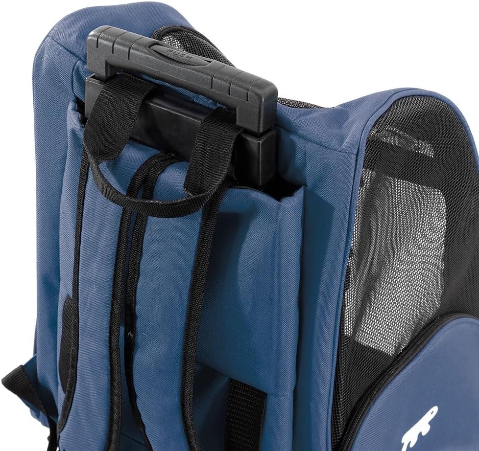 Transportbox für Kleine Hunde und Katzen Trolley mit Rollen, Rucksack für Kleine Hunde Katzen, Teles