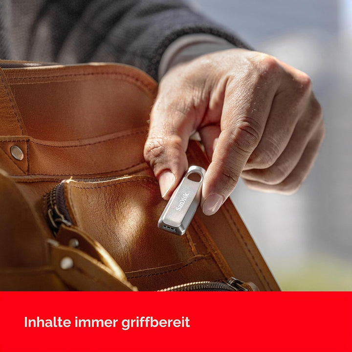 SanDisk Ultra Luxe USB-Type-C-Laufwerk 512 GB (USB-Type-C-Flash-Laufwerk, USB-3.2-Gen-1, Metalldesig