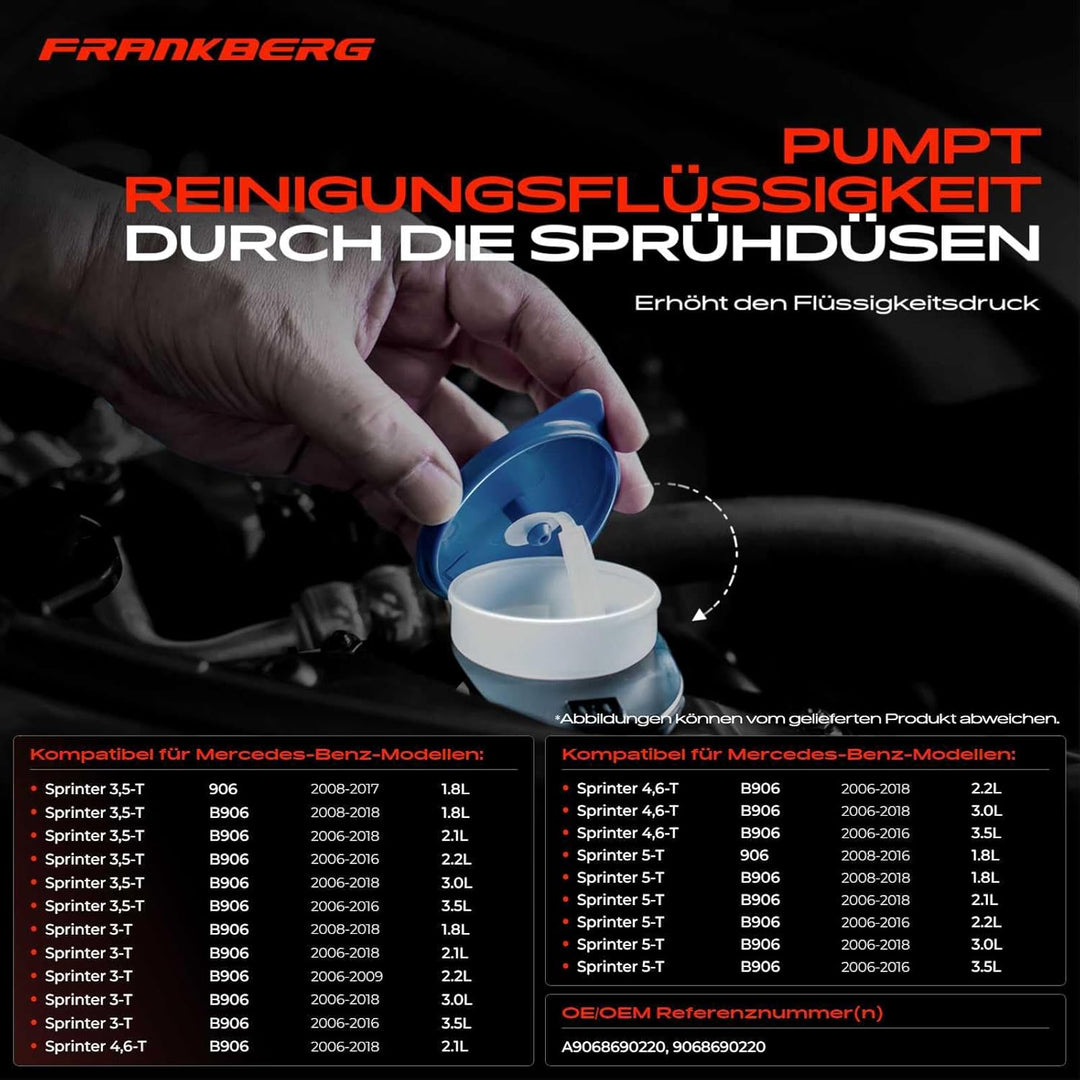 Waschwasserbehälter für Sprinter 3,5-T 906 B906 316 310 311 313 314 315 318 319 324 1.8L-3.5L 2006-2