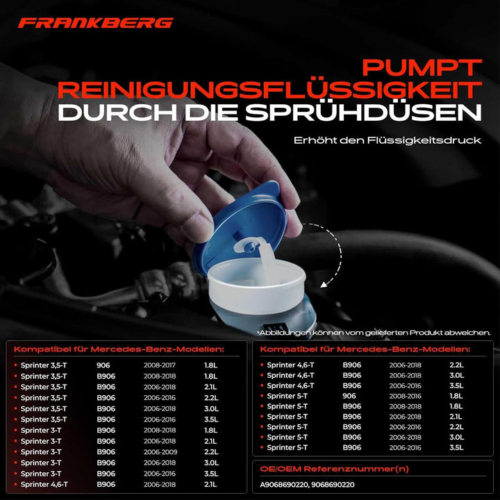 Waschwasserbehälter für Sprinter 3,5-T 906 B906 316 310 311 313 314 315 318 319 324 1.8L-3.5L 2006-2