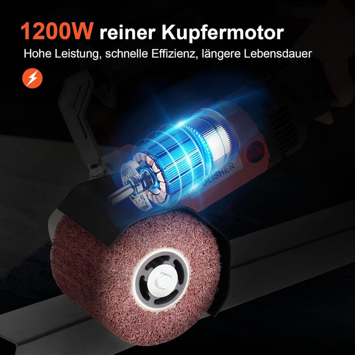 Satiniermaschine Holz 1200 Watt Bürstenschleifer 220 V/50 Hz 600-3000U/min Elektrische Satiniermasch