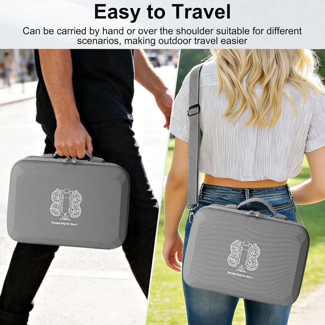 Tasche für DJI Neo 2 Case, Tragbar PU Case für DJI Neo 2 Fly More Combo Zubehör, Neo 2 Tasche, Reise