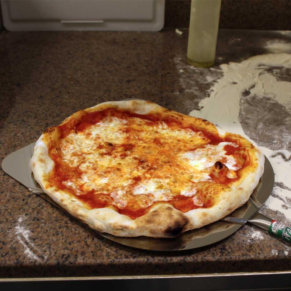 GIEMME 4 Stücke Pizzaschaufel-Set aus Edelstahl Für Tiefe Öfen 70/80 Cm