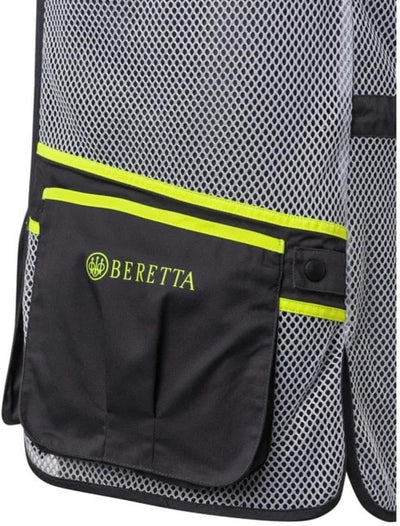 Beretta Herren Full Mesh Schiessweste S Ebony & ice grey, S Ebony & ice grey