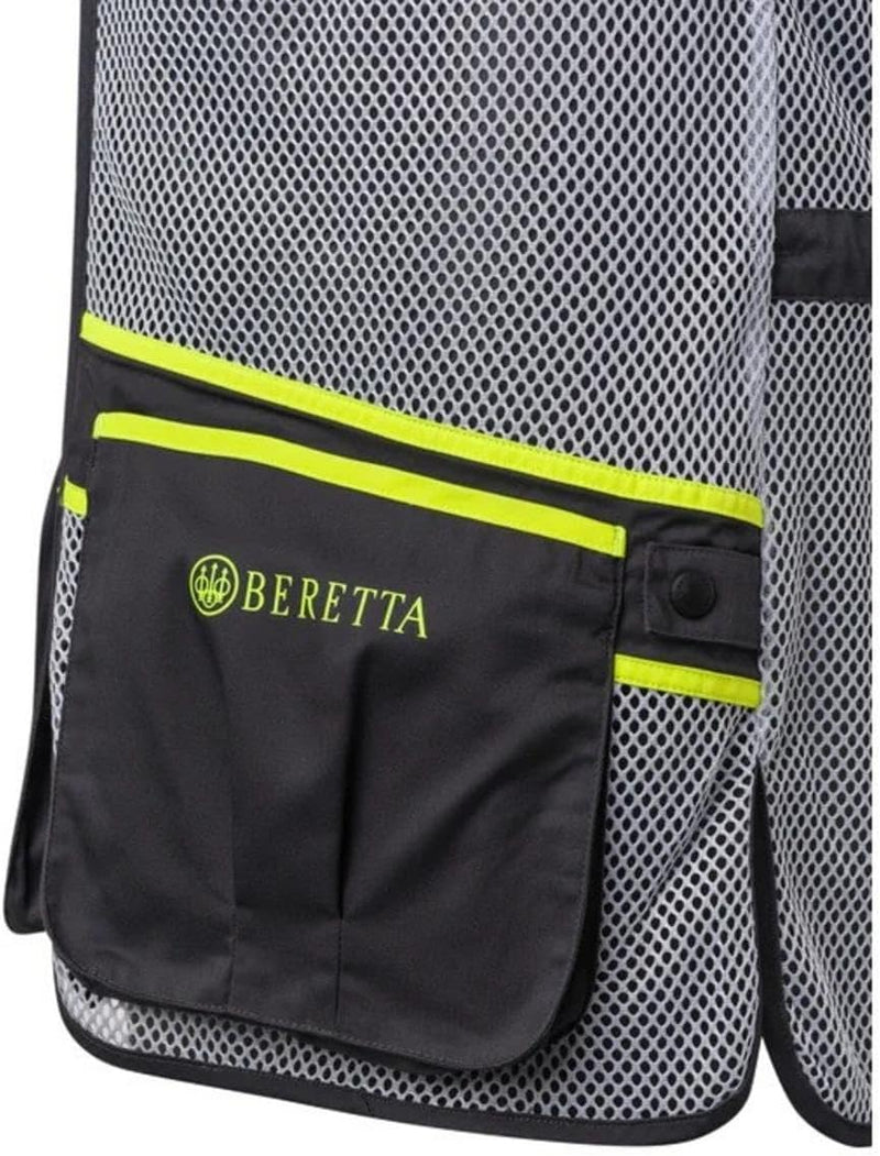 Beretta Herren Full Mesh Schiessweste S Ebony & ice grey, S Ebony & ice grey
