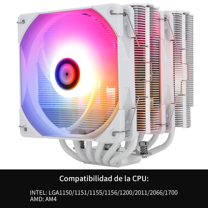 Thermalright Peerless Assassin 120 White ARGB CPU Air Cooler,6 Heat Pipes, Dual 120mm TL-C12W-S PWM