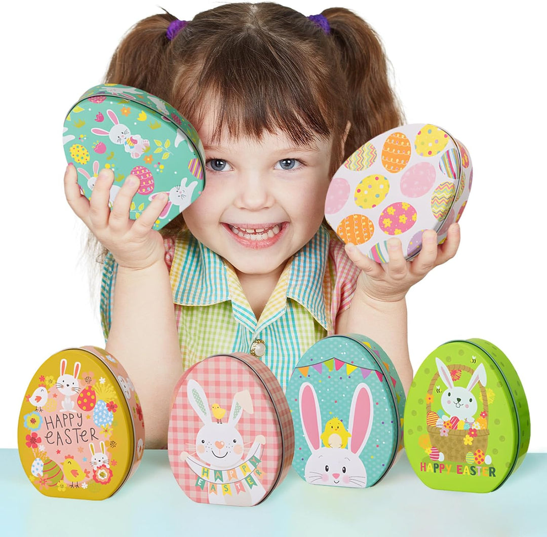 Osterhasen-Keksdosen*6pcs, Ostern Keksdose Gebäckdose mit Deckel, Hase Ostereier Geschenkdose, Oster