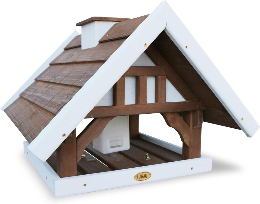 HABAU Vogelhaus Kanada 2", zerlegt, mit Futtersilo und Ständer, 55 x 48 x 37 cm