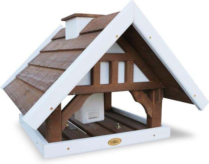 HABAU Vogelhaus Kanada 2", zerlegt, mit Futtersilo und Ständer, 55 x 48 x 37 cm