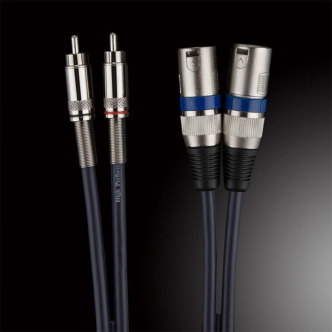 2×XLR Männlich Kable Auf 2×Cinch Kabel RCA kable,Hochwertiger XLR-Stecker,XLR Mikrofon XLR Patchkabe