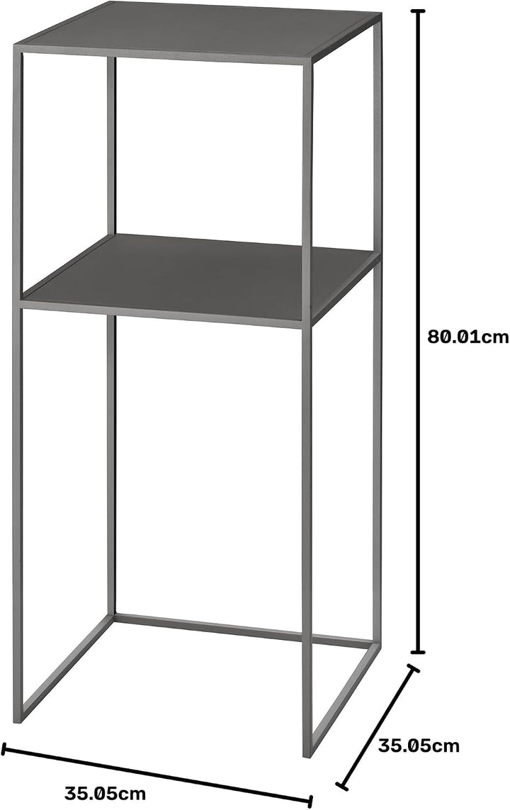 Blomus Fera Decorative Stand, Steel Grey, Flower Stand, Grey, 35 L x 35 W x 80 H cm, Steel Plant Sta