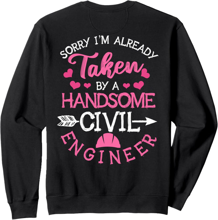 Frauentwurf des Bauingenieurs auf der Rückseite der Kleidung Sweatshirt