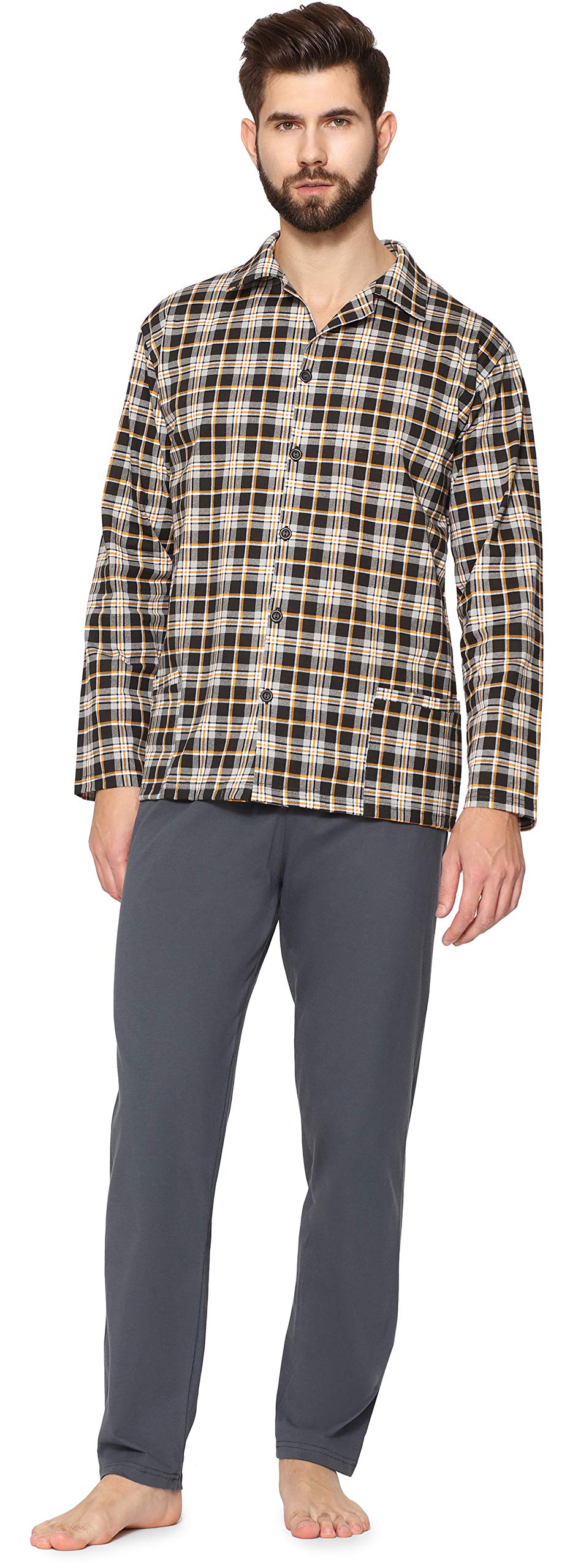 Timone Herren Schlafanzug TITR1008/1009/788 XXL Kariert-1c, XXL Kariert-1c