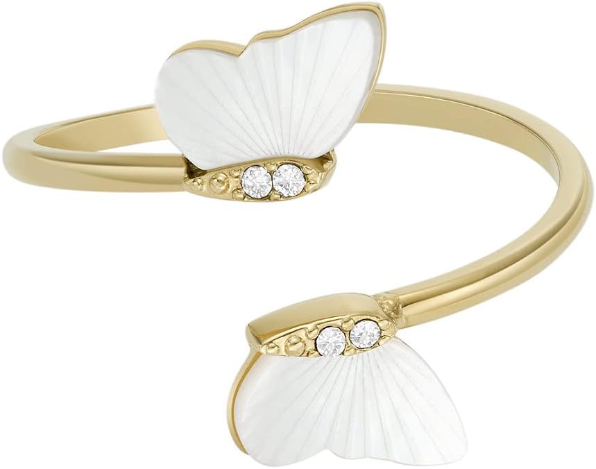 Fossil Damen Ringe aus Edelstahl offen 5 Ernte-Gold, 5 Ernte-Gold